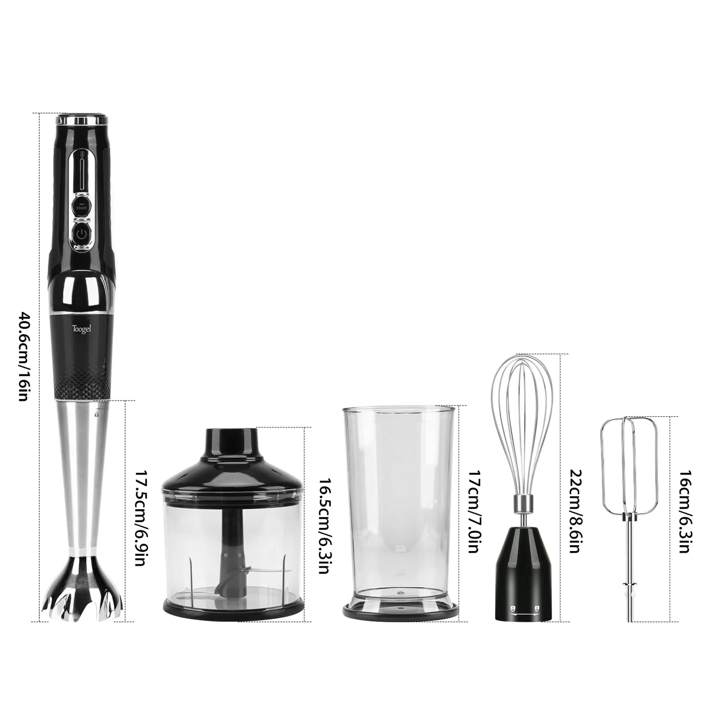 Professional Commercial Smoothie Electric Hand Blender Set 4 in 1 Kitchen Juicer Blender Manual Hand