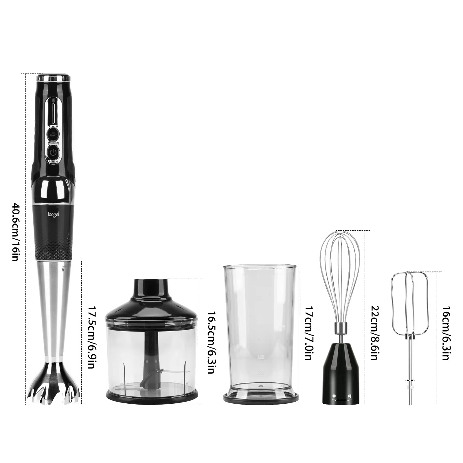 Professional Commercial Smoothie Electric Hand Blender Set 4 in 1 Kitchen Juicer Blender Manual Hand